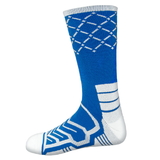 Brybelly Large Basketball Compression Socks, Blue/White
