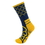 Brybelly Medium Basketball Compression Socks, Navy/Yellow