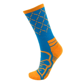 Brybelly Medium Basketball Compression Socks, Blue/Orange