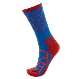 Brybelly Medium Basketball Compression Socks, Blue/Red
