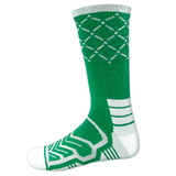 Brybelly Large Basketball Compression Socks, Green/White