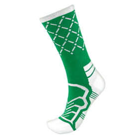 Brybelly Medium Basketball Compression Socks, Green/White