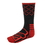 Brybelly Large Basketball Compression Socks, Black/Red