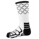 Brybelly Large Basketball Compression Socks, White/Black