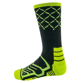 Brybelly Large Basketball Compression Socks, Black/Green