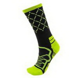 Brybelly Medium Basketball Compression Socks, Black/Green