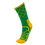 Brybelly Medium Basketball Compression Sock, Green/Yellow