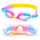 Brybelly Colorful Kids Goggles with Case, Cotton Candy