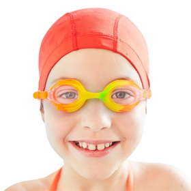 Brybelly Colorful Kids Goggles with Case, Tropical