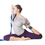 Brybelly Blue 10' Extra-Long Cotton Yoga Strap with Metal D-Ring
