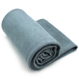Brybelly Gray Non-Slip Microfiber Hot Yoga Towel with Carry Bag
