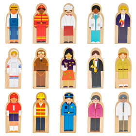 Brybelly Little Professionals Wooden Character Set