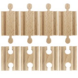 Brybelly Set of 8 Male-Male Female-Female Wooden Train Track Adapters