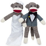 Brybelly Sock Monkey Family Bride & Groom Set