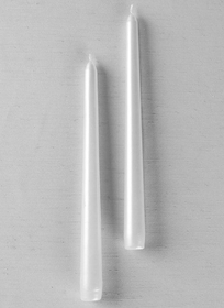 Ivy Lane Design Pearlescent Taper Candle Set, white or ivory
