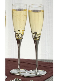 Beverly Clark LOVE Toasting Flutes and Base