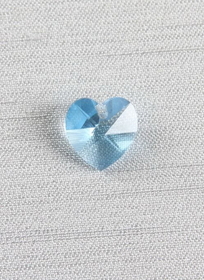 Ivy Lane Design Heart Charm, Aquamarine
