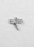 Ivy Lane Design Silver and Rhinestone Dragonfly Garter Charm