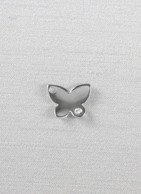 Ivy Lane Design Silver Butterfly w/ Rhinestone Garter Charm