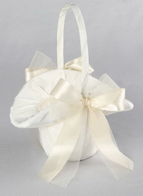 Ivy Lane Design Tres Beau Flower Girl Basket -Ivory