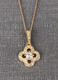 Ivy Lane Design Crystal Clover Necklace Pendant