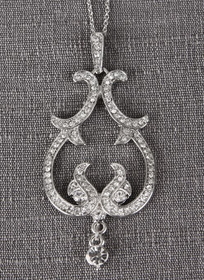 Ivy Lane Design Crystal Scroll Pendant Necklace