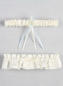 Ivy Lane Design Personalized Garter Set, Ivory only