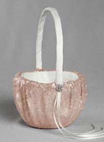 Ivy Lane Design Elsa Matte Sequin Flower Girl Basket