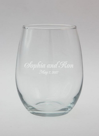 Ivy Lane Design Names and Date Engraved Glass