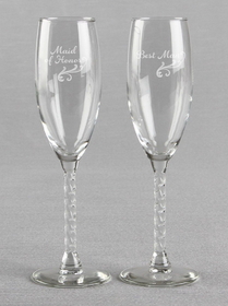 Ivy Lane Design Maid of Honor and Best Man Toasting Glass Set