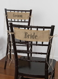 Ivy Lane Design A91592 Bride and Groom Burlap Chair Sashes