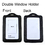 GOGO 100PCS PU Vertical Business ID Badge Card Holder Pouch Case with 2 Clear Windows