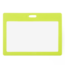 Officeship Colored Frame Horizontal Badge Holder, Frosted Surface, 3-1/2