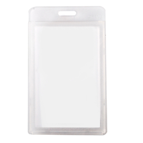 Officeship Flipped Vertical Badge Case with Frosted Color Border, 2-1/8"x3-3/8"