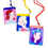 Officeship Painted Girl Badge Holder with Lanyard, Bus Card, Student IC Card, 4-3/8"x3