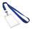 Officeship Magnesium Alloy 2-sided Badge Holder with Nylon Lanyard, Vertical, 2-1/8"x3-1/2"