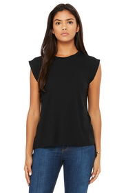 Bella+Canvas 8804 Women's Flowy Muscle Tee with Rolled Cuff