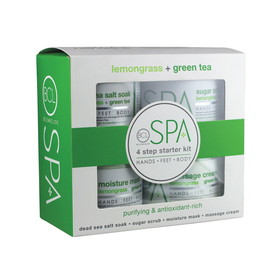 BCL SPA Lemongrass + Green Tea 4 Step Starter Kit 16 oz