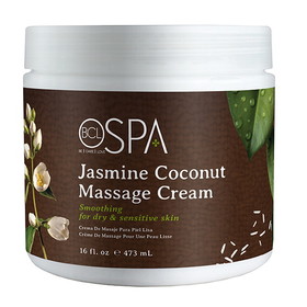 BCL SPA Jasmine Coconut Massage Cream 16 oz