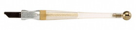 CRL 01711 Fletcher&#174; Gold-Tip&#174; Designer II Narrow Head Glass Cutter with Clear Plastic Contour Grip Handle