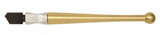 CRL 01712 Fletcher® Gold-Tip® Designer II Wide Head Glass Cutter with Brass Handle