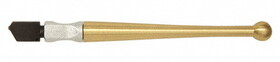 CRL 01712 Fletcher&#174; Gold-Tip&#174; Designer II Wide Head Glass Cutter with Brass Handle