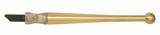 CRL 01713 Fletcher® Gold-Tip® Designer II Narrow Head Glass Cutter with Solid Brass Contour Grip Handle