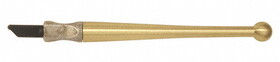 CRL 01713 Fletcher&#174; Gold-Tip&#174; Designer II Narrow Head Glass Cutter with Solid Brass Contour Grip Handle
