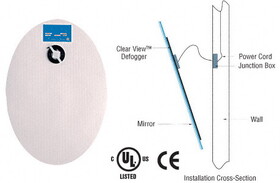 CRL x Clear View&#153; Oval Mirror Defogger