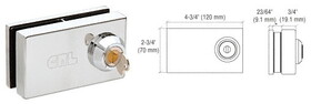 CRL Chrome Deluxe Patch Lock for Glass