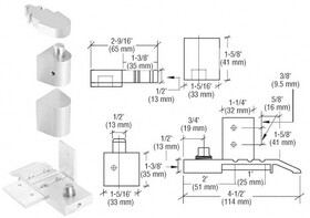 CRL Offset Hand Pivot Set with 1/8" Recess