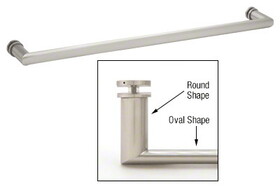 CRL 18" Single-Sided Oval/Round Towel Bar