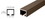 CRL 0TTR120DU Black Bronze Anodized 120" Length Top Track for OT Series Top Hung Sliders and Bi-Fold Doors