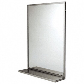CRL Standard Channel Framed Mirror with Shelf